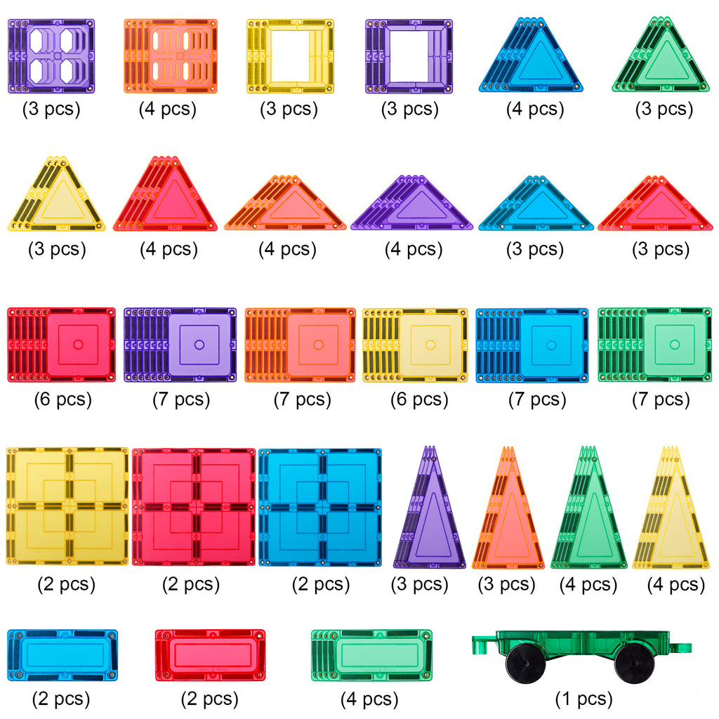Learn & Grow | Magnetic Tiles - Builders Pack 110pc