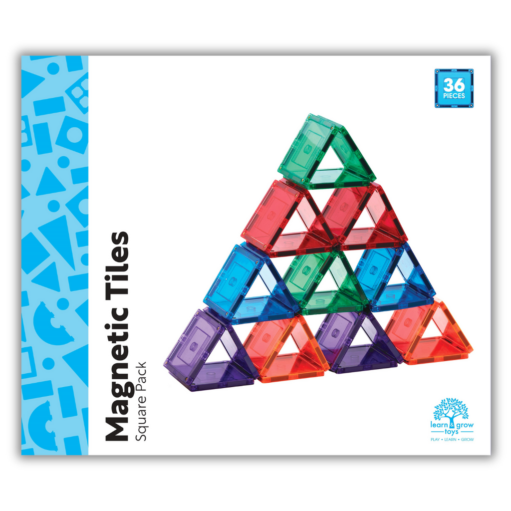 Learn & Grow | Magnetic Tiles - Small Square Pack 36pc
