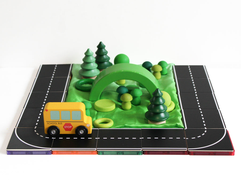 Learn & Grow | Magnetic Tile Topper - Road 40 Piece