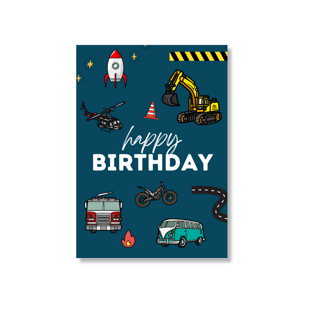Zae + K | Greeting Card Birthday - Transport