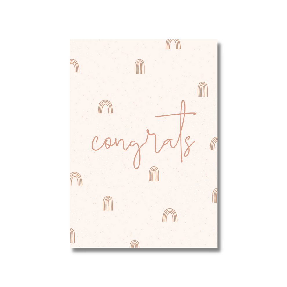 Zae + K | Greeting Card Baby - Congrats Rainbow