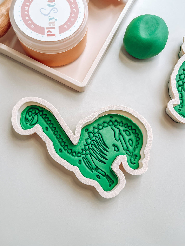 Play Sense - Eco Playdough Stamp | Dinosaurs: Green / Brachiosaurus