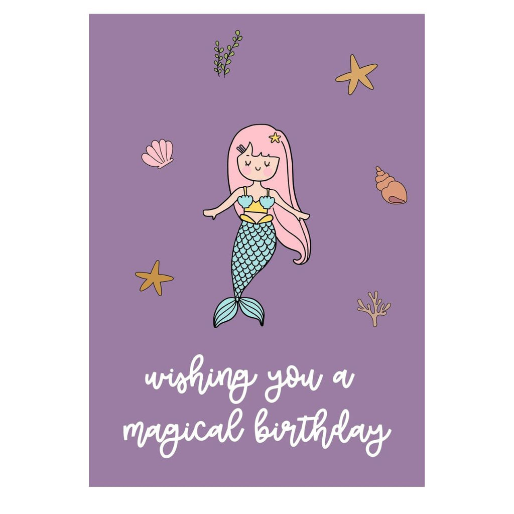 Zae + K | Greeting Card Birthday - Mermaid Purple