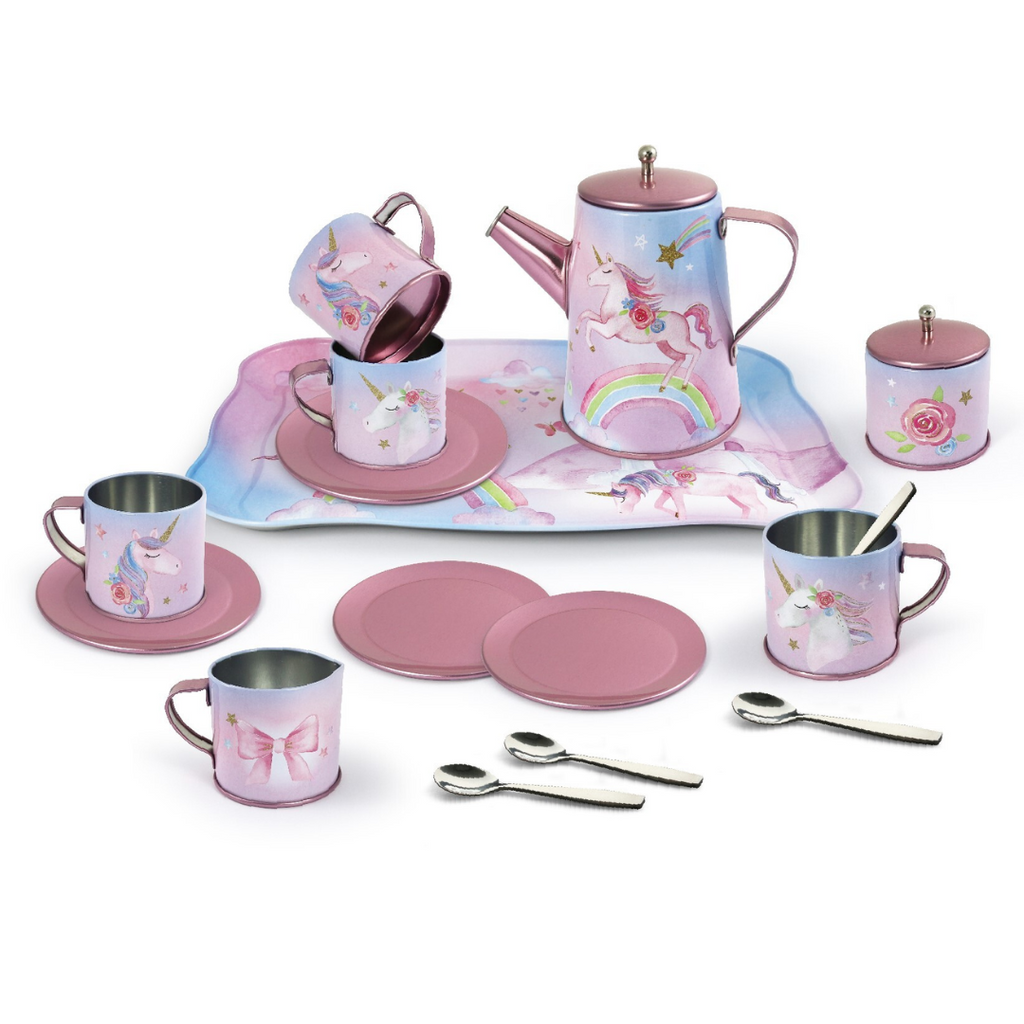 Kaper Kidz I Unicorn Tea Set in Suitcase 18pc
