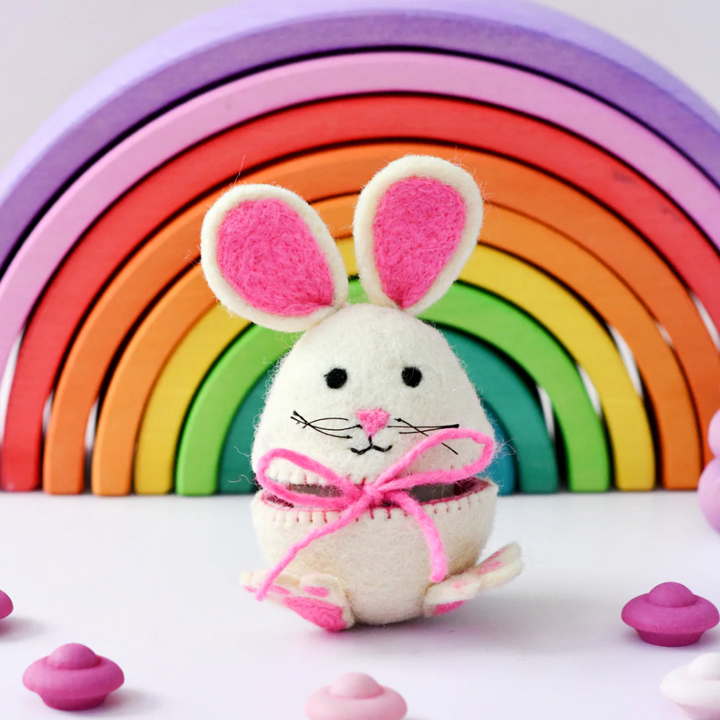 Tara Treasures | Felt Egg Cover - Hopping Bunny Egg Cover