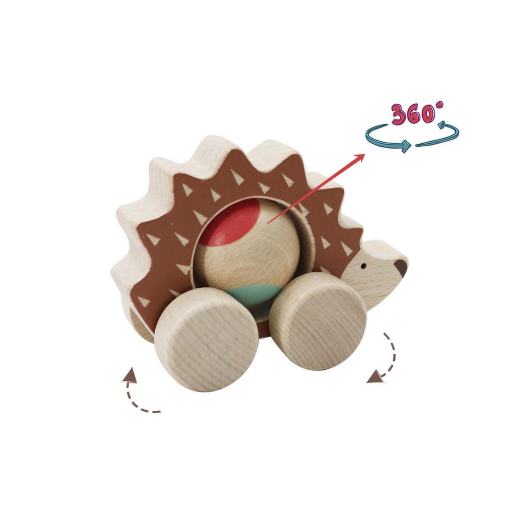 Kaper Kidz I  Eco Push a long Spinning Hedgehog