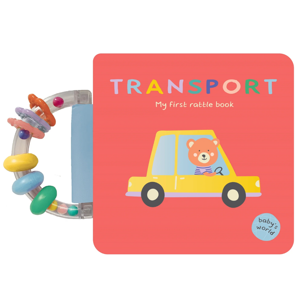 Baby's World - Rattle Handle Board Book - Vehicles