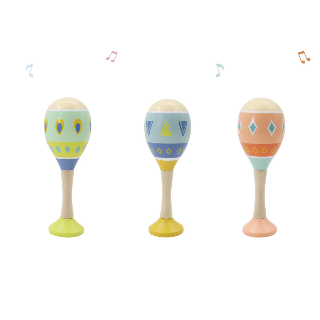 Kaper Kidz Calm & Breezy | Wooden Maraca - Pattern Play