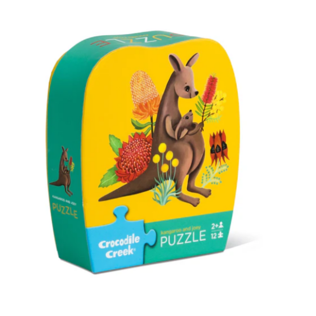 Crocodile Creek | Mini Puzzle 12pc - Kangaroo & Joey