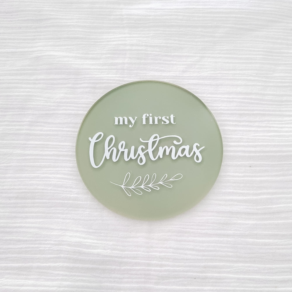 Zae & K | My First Christmas Milestone Plaque