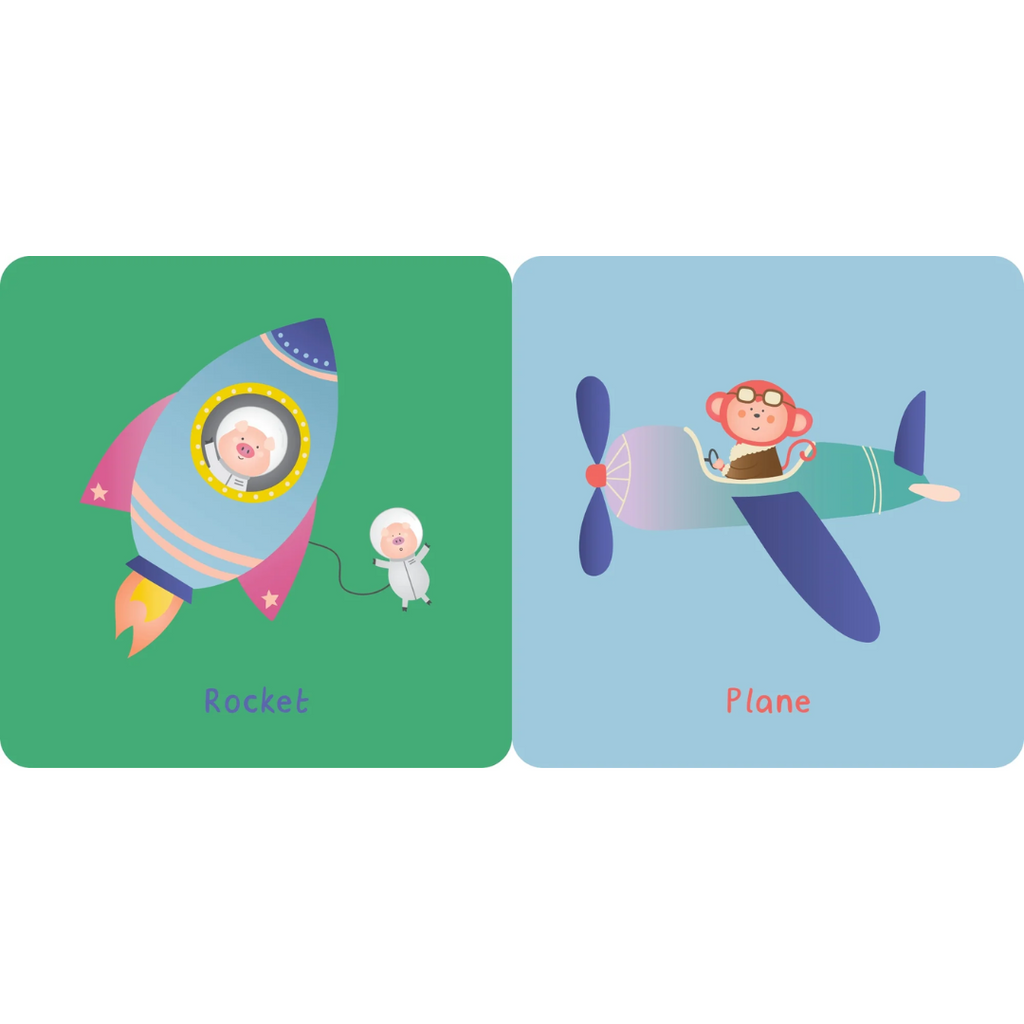 Baby's World - Rattle Handle Board Book - Vehicles