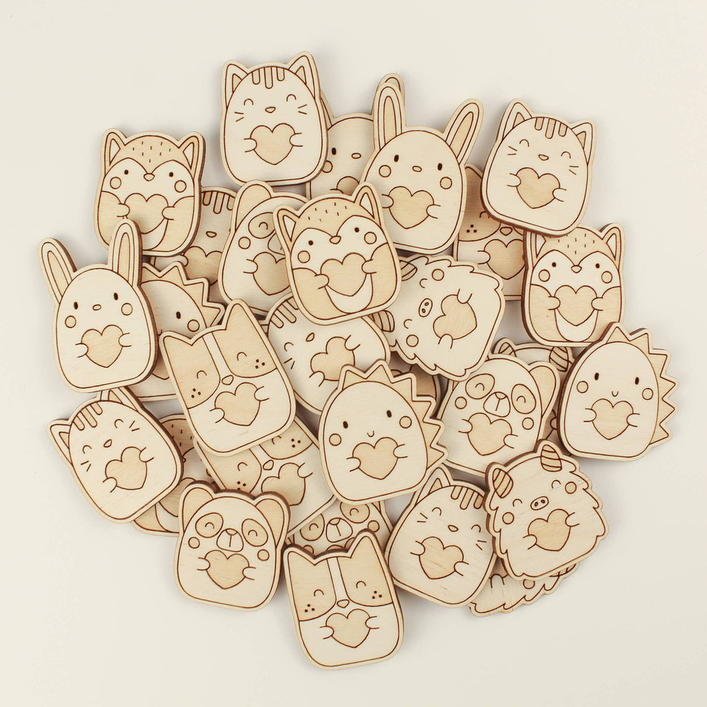 Oh, Little Wren | Wooden Pocket Hug - Cat