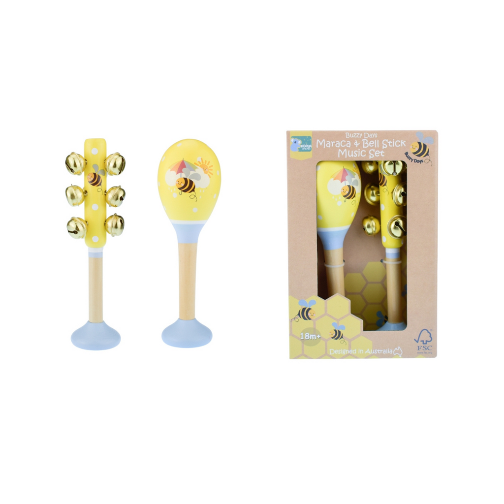 Koala Dream I Buzzy Days - Maraca & Bell Stick Set