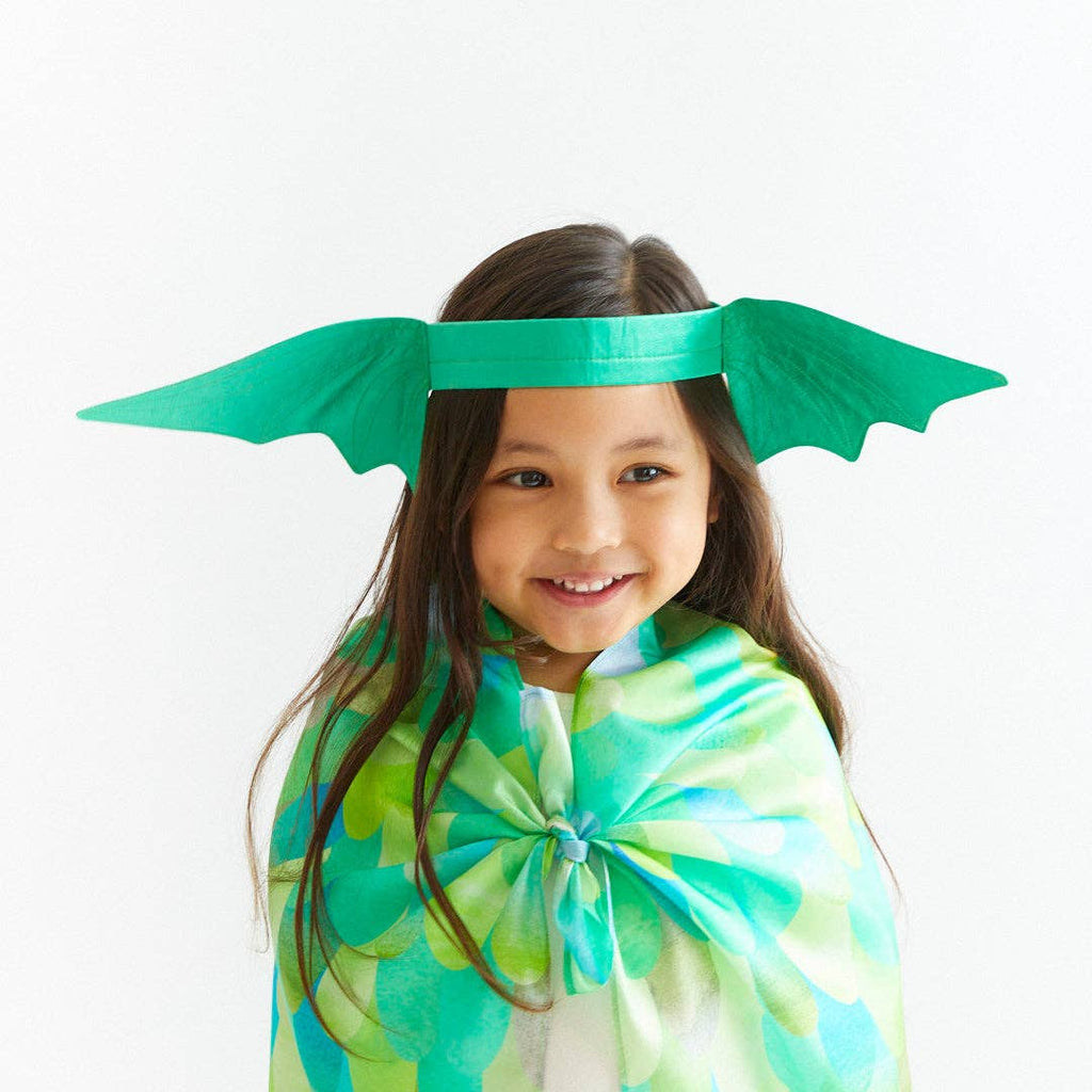 Sarah’s Silks I Green Dinosaur Ears Headband