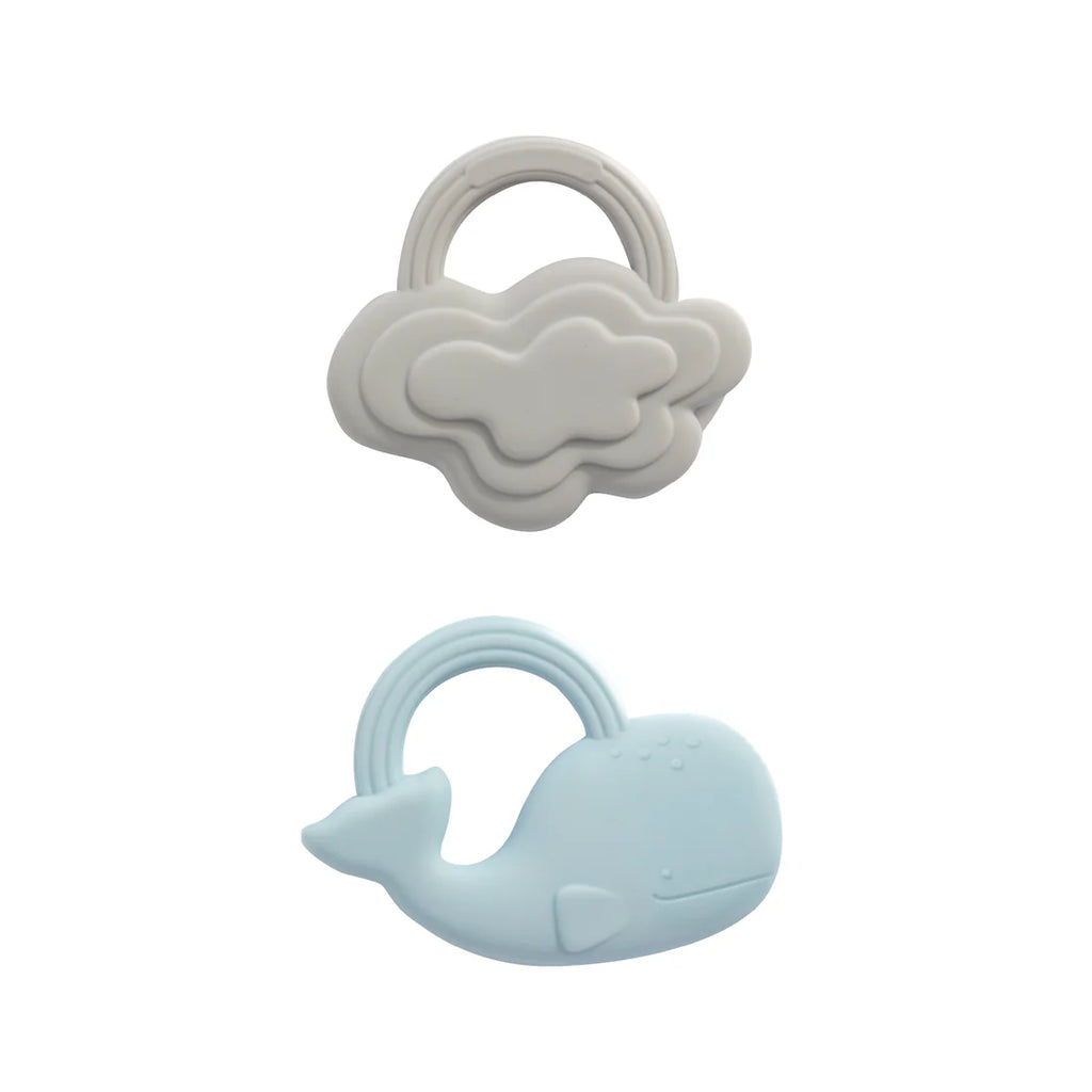 Playground | Silicone Teether - Whale & Cloud 2pk