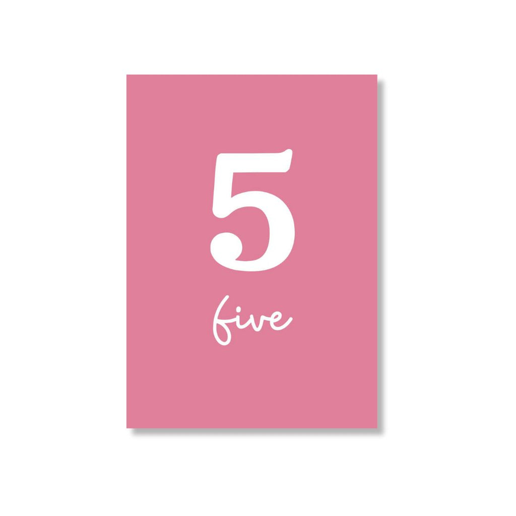 Zae + K | Greeting Card Fifth Birthday - Bubblegum