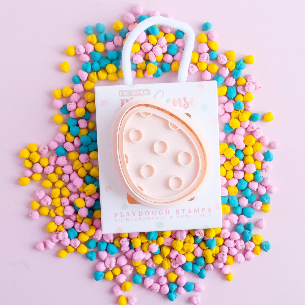 Play Sense - Eco Playdough Stamp | Easter Egg Dots: Purple