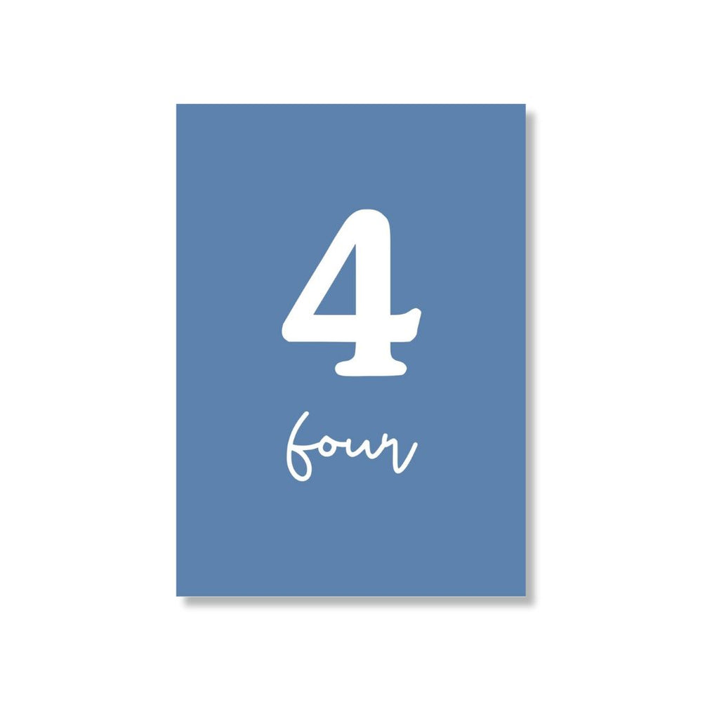 Zae + K | Greeting Card Fourth Birthday - Sky