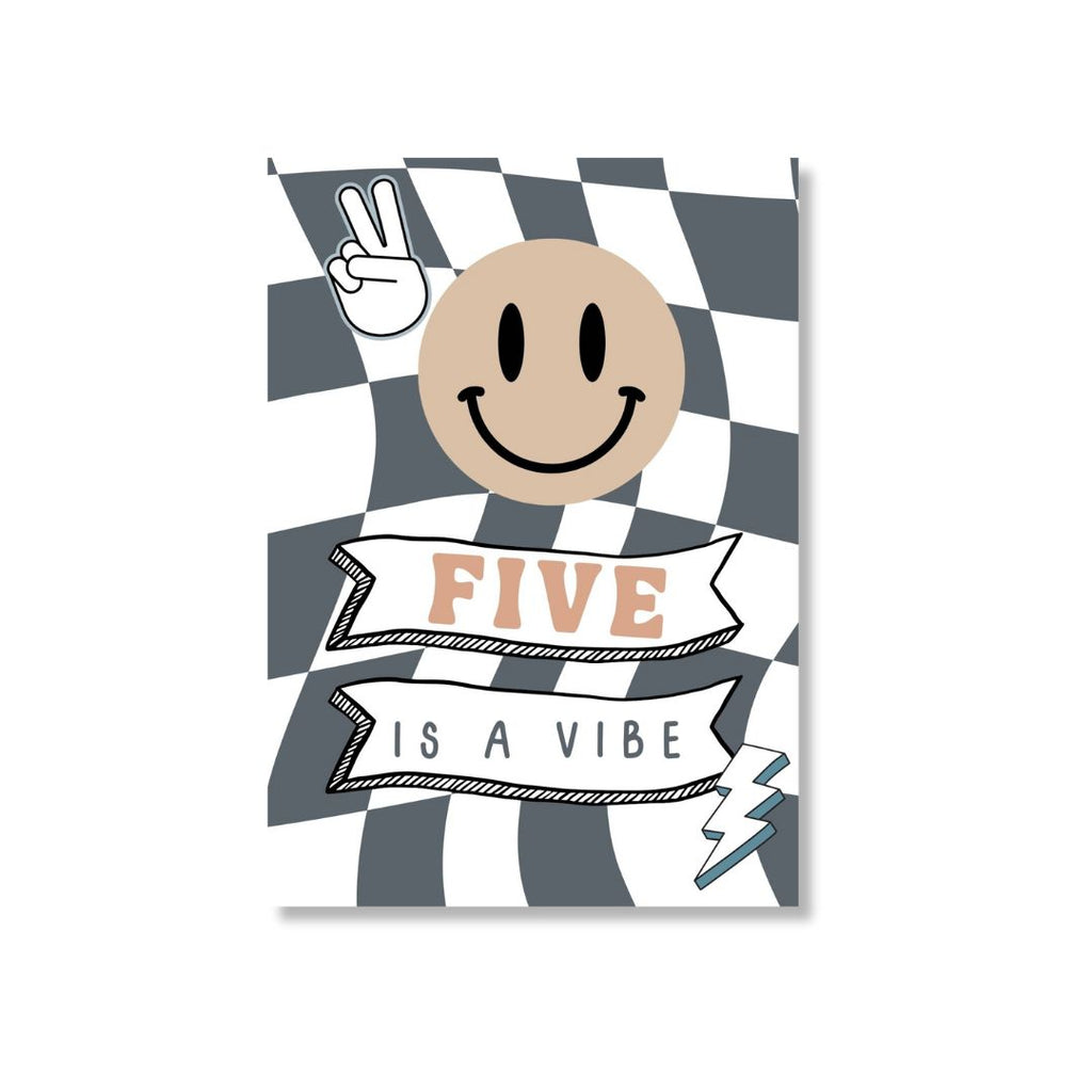 Zae + K | Greeting Card Fifth Birthday - Vibes