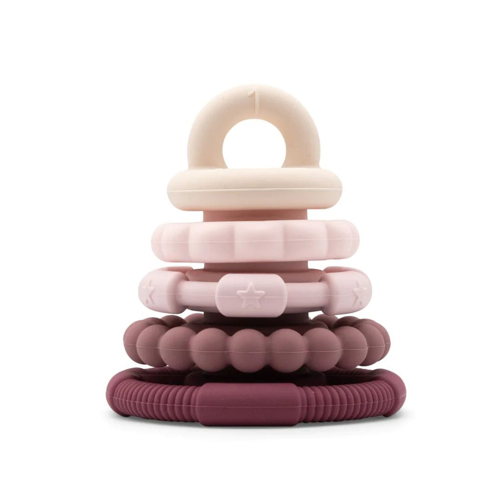 Jellystone Designs | Rainbow Stacker and Teether Toy - Dusty Pink