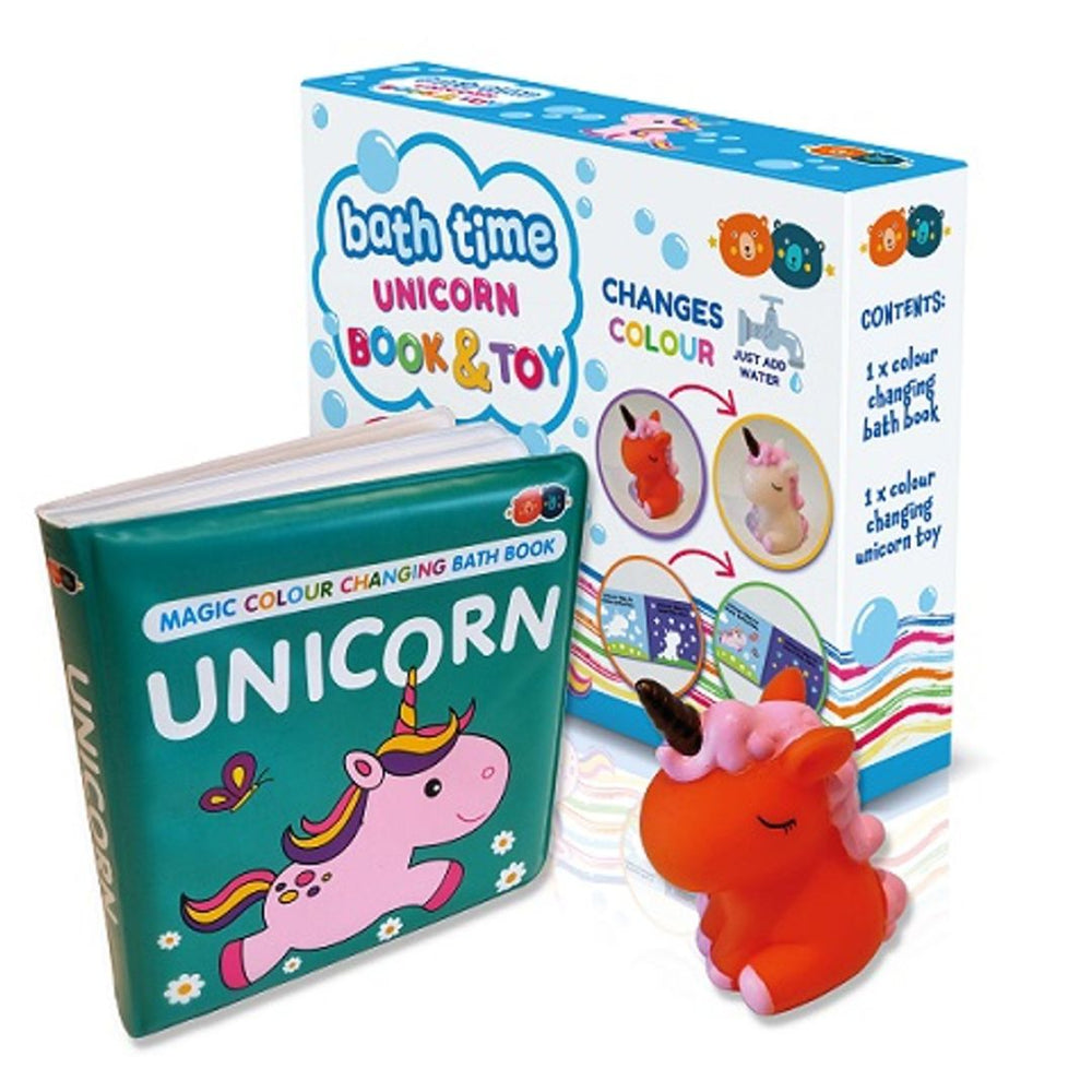 Buddy & Barney | Magic Colour Changing Bath Book & Toy - Unicorn