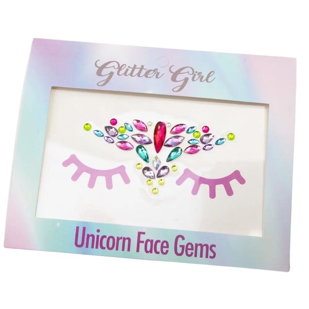 Glitter Girl | Unicorn Face Gems - Funfetti