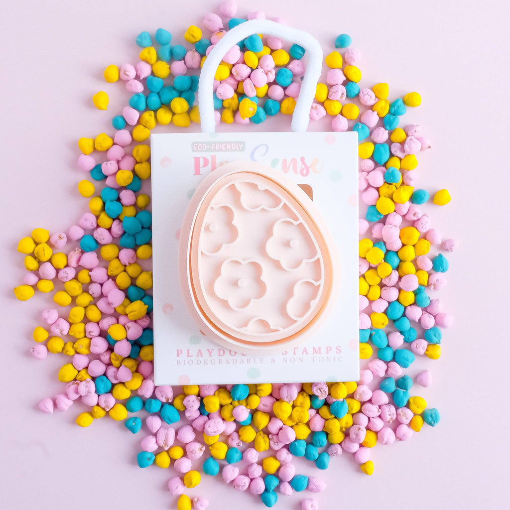 Play Sense - Eco Playdough Stamp | Easter Egg Flowers: Green