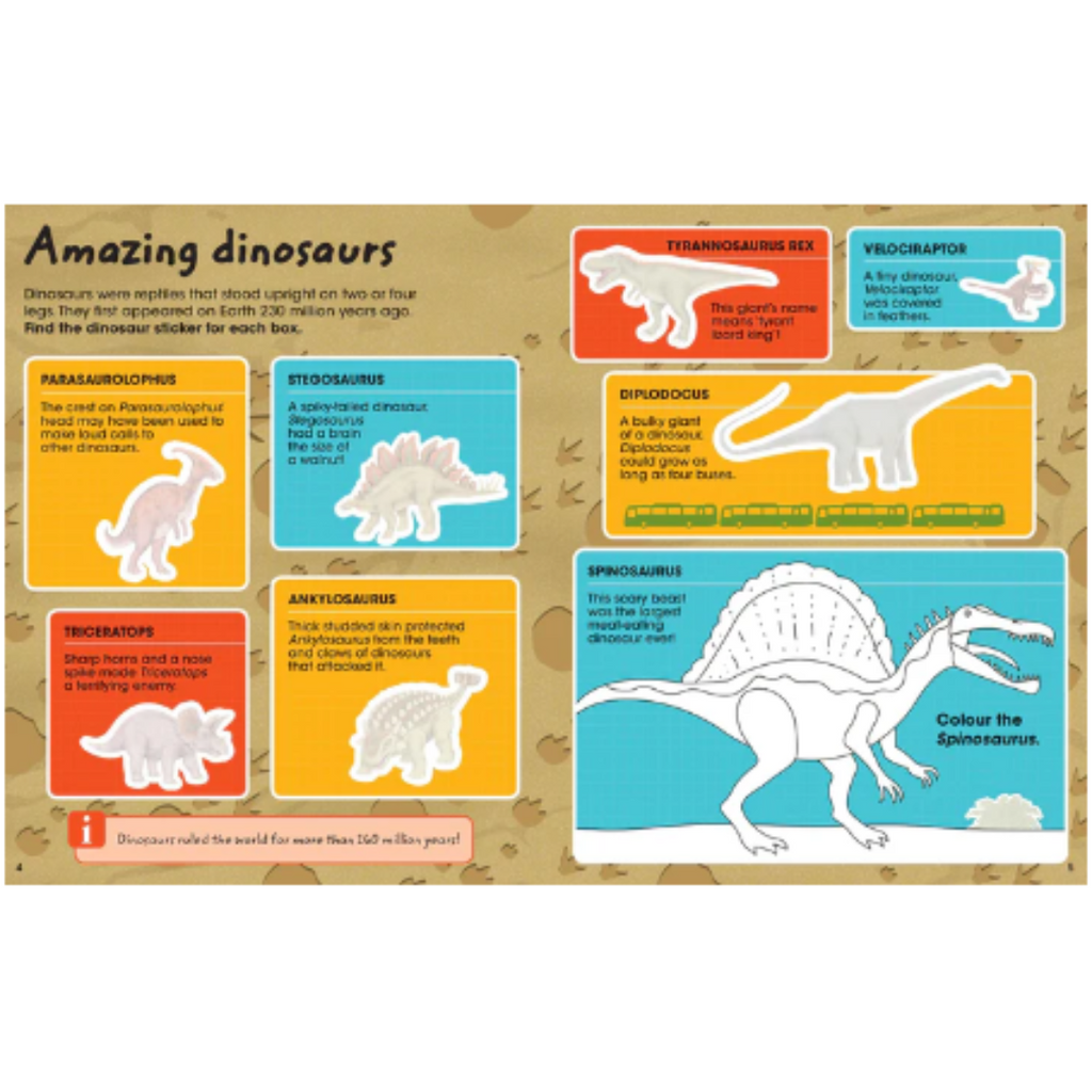 Factivity Bubble Sticker Activity Book - Dinosaurs