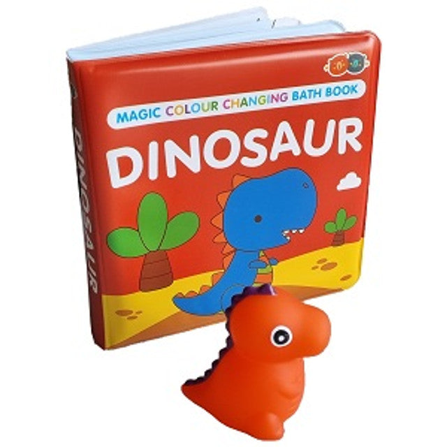 Buddy & Barney | Magic Colour Changing Bath Book & Toy - Dinosaur