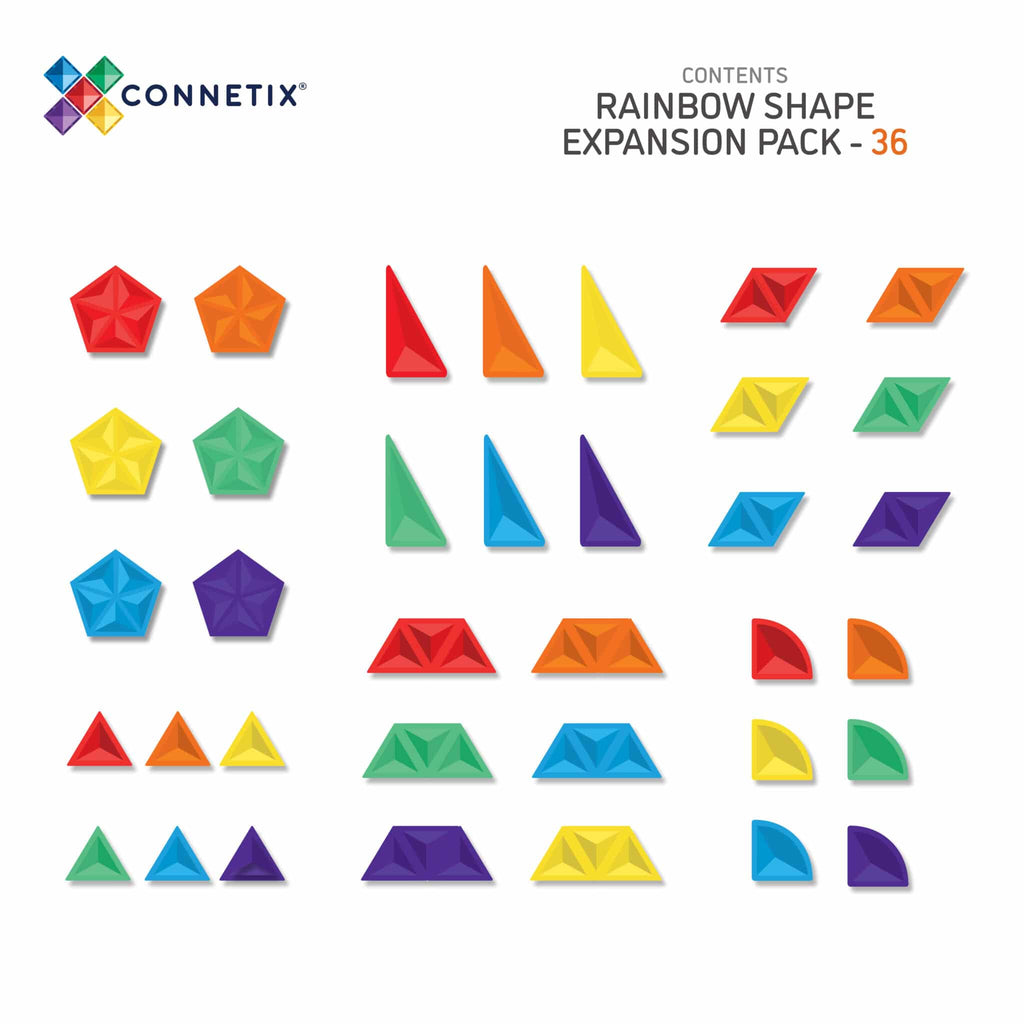 Connetix | Rainbow 36pc Shape Extension Pack PRE ORDER