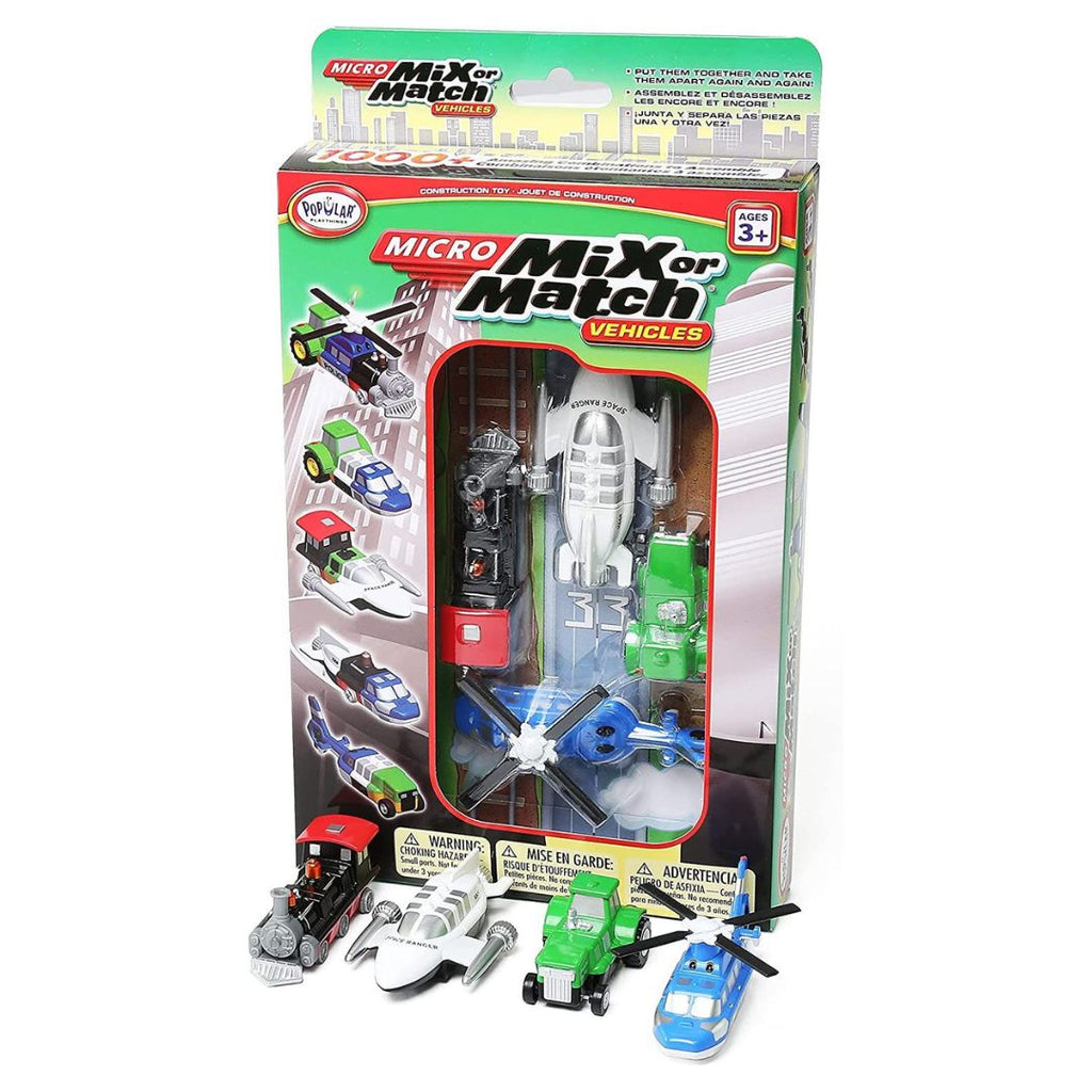 Popular Playthings | Micro Mix or Match Vehicles - Set 4