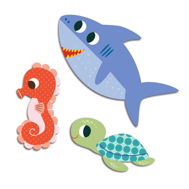 Djeco | My First Stickers - Sea Animals 62 Sticker Set