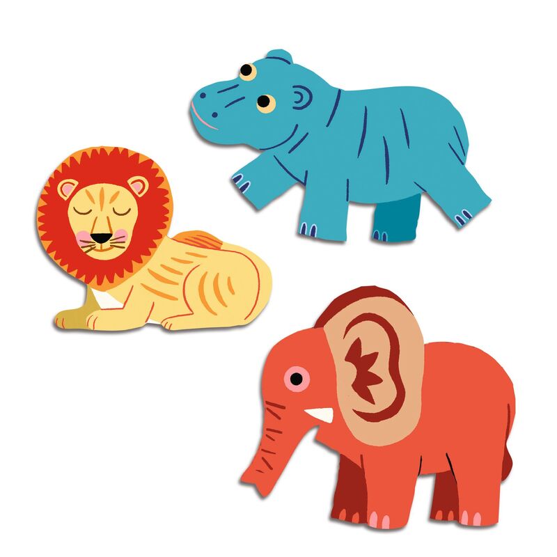 Djeco | My First Stickers -Safari Animals 62 Sticker Set