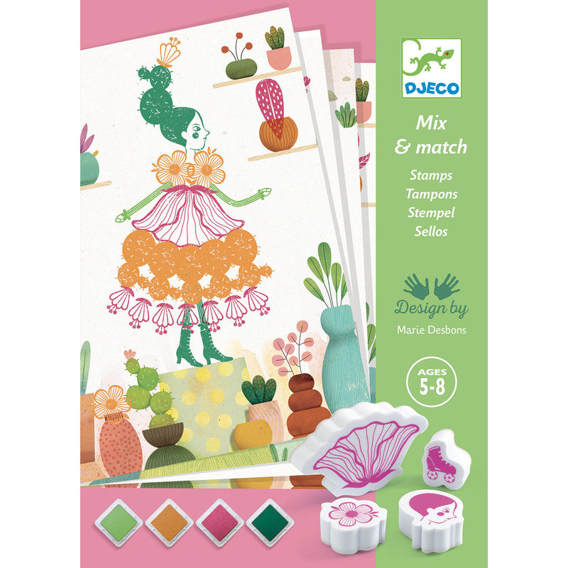 Djeco | Flower Girls Stamp Set