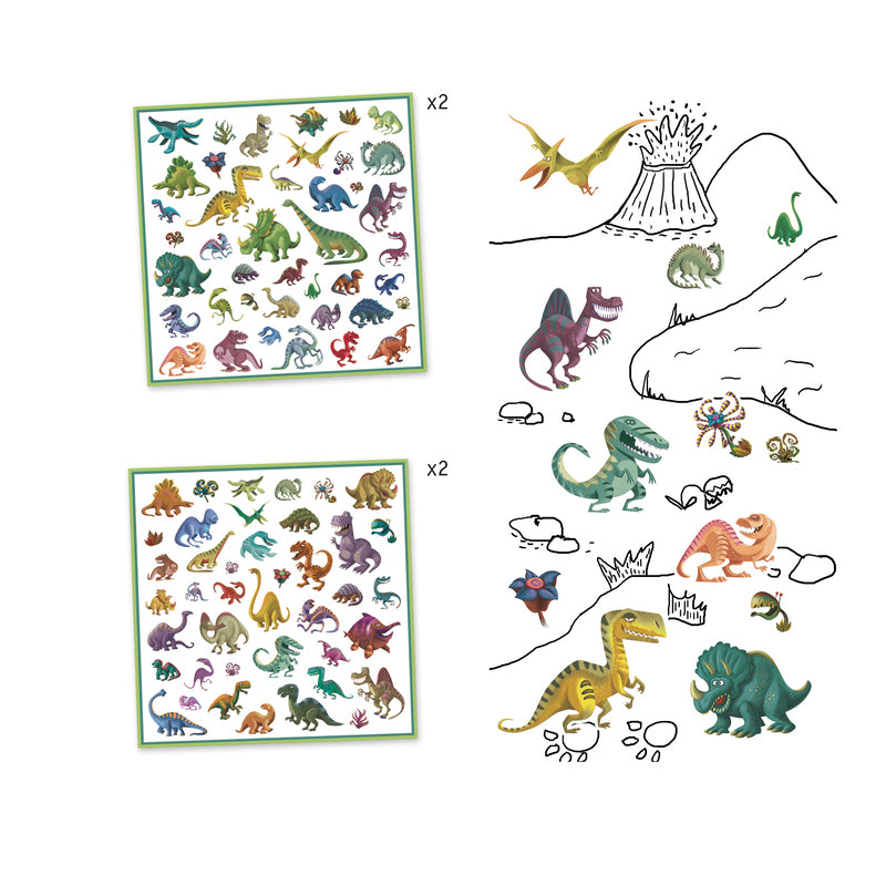 Djeco | Stickers - Dinosaur 160pc