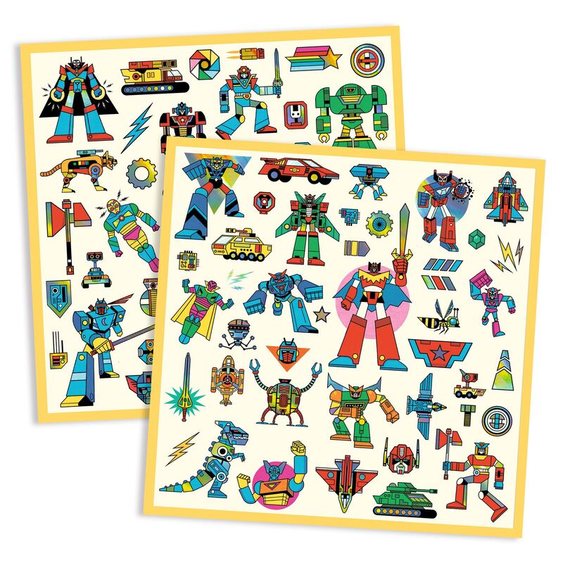 Djeco | Stickers - Robot 160 Metallic Stickers