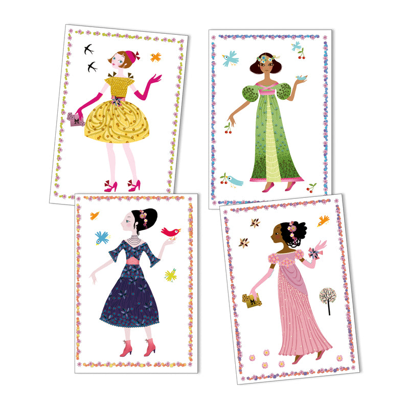 Djeco | Paper Dolls & Stickers - Dresses Through Seasons