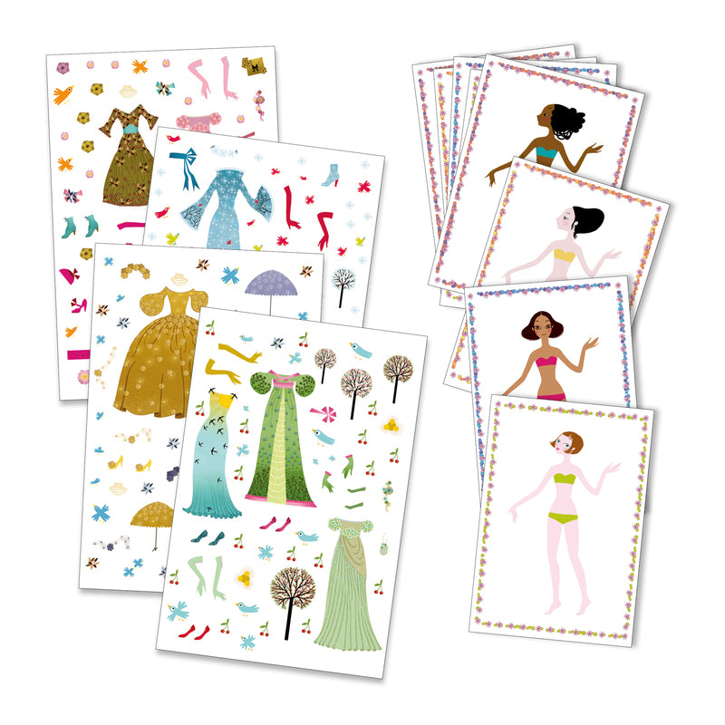 Djeco | Paper Dolls & Stickers - Dresses Through Seasons