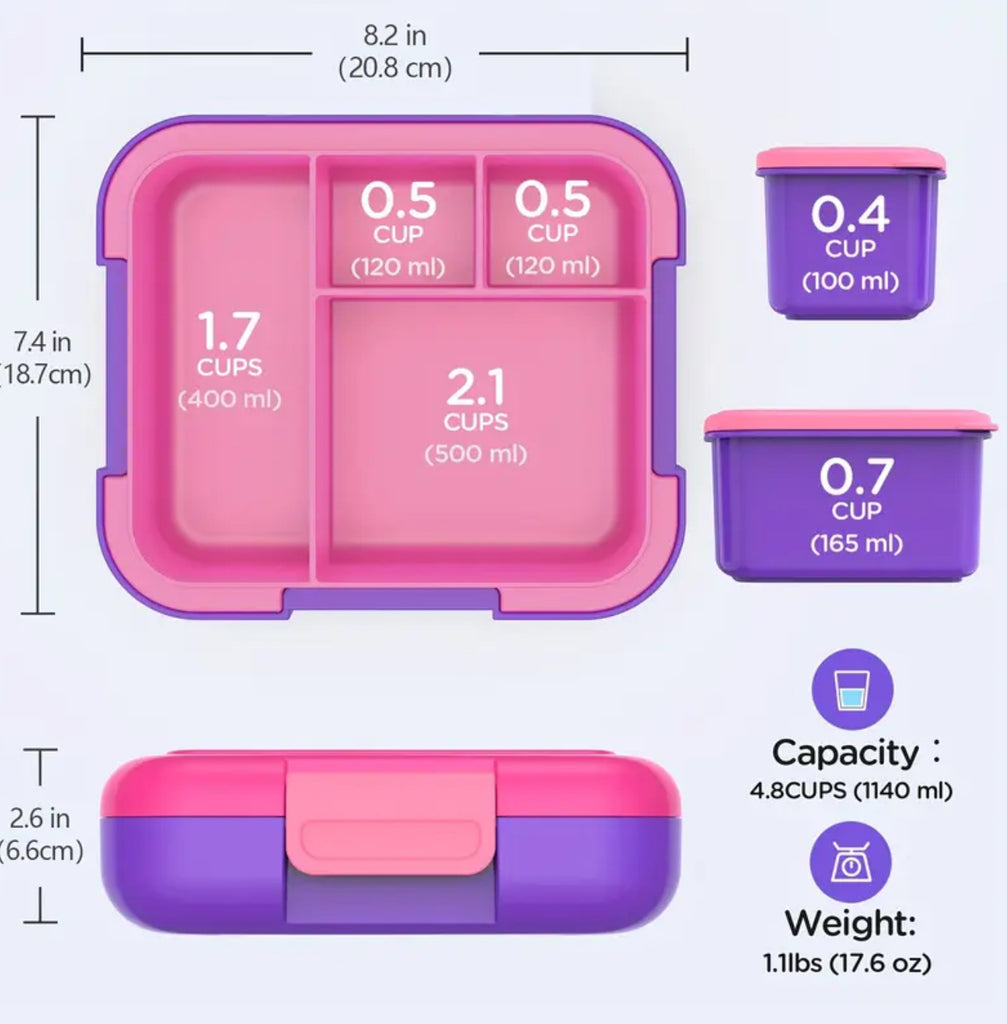 Caperci | Leak Proof Bento Box - Pink / Purple