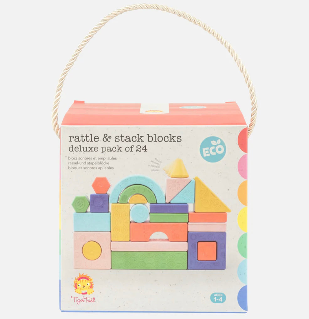 Tiger Tribe I Rattle & Stack Blocks 24pk