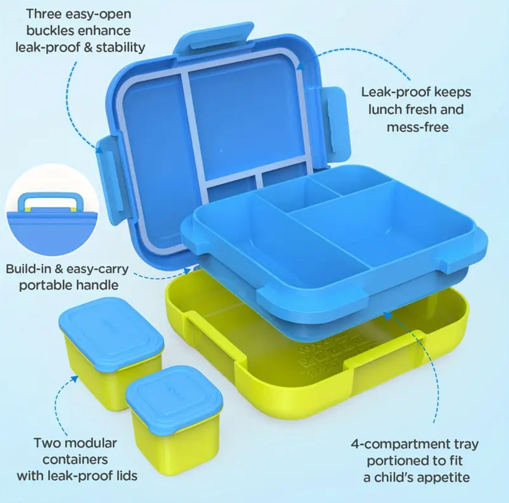 Caperci | Leak Proof Bento Box - Blue/ Lime