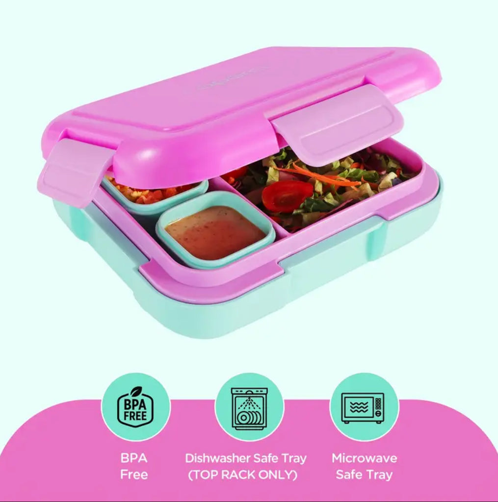 Caperci | Leak Proof Bento Box - Pink / Green