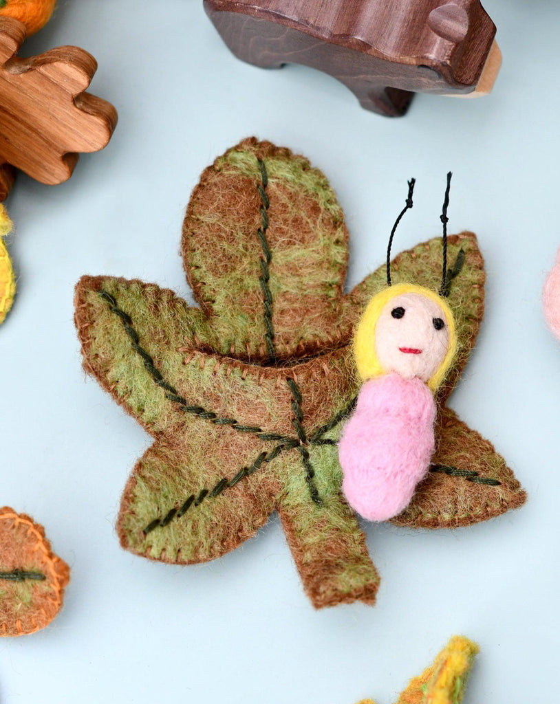 Tara Treasures | Felt Chestnut Leaf Baby