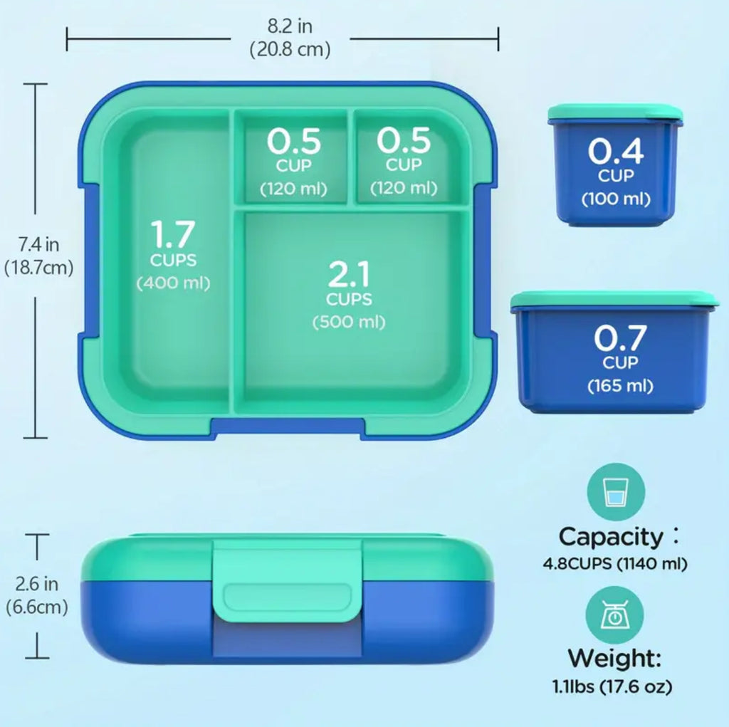 Caperci | Leak Proof Bento Box - Blue / Teal