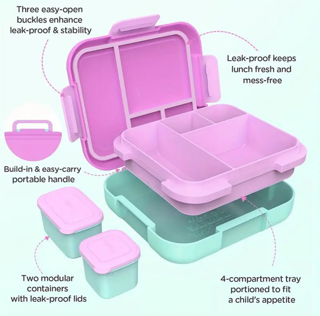 Caperci | Leak Proof Bento Box - Pink / Green