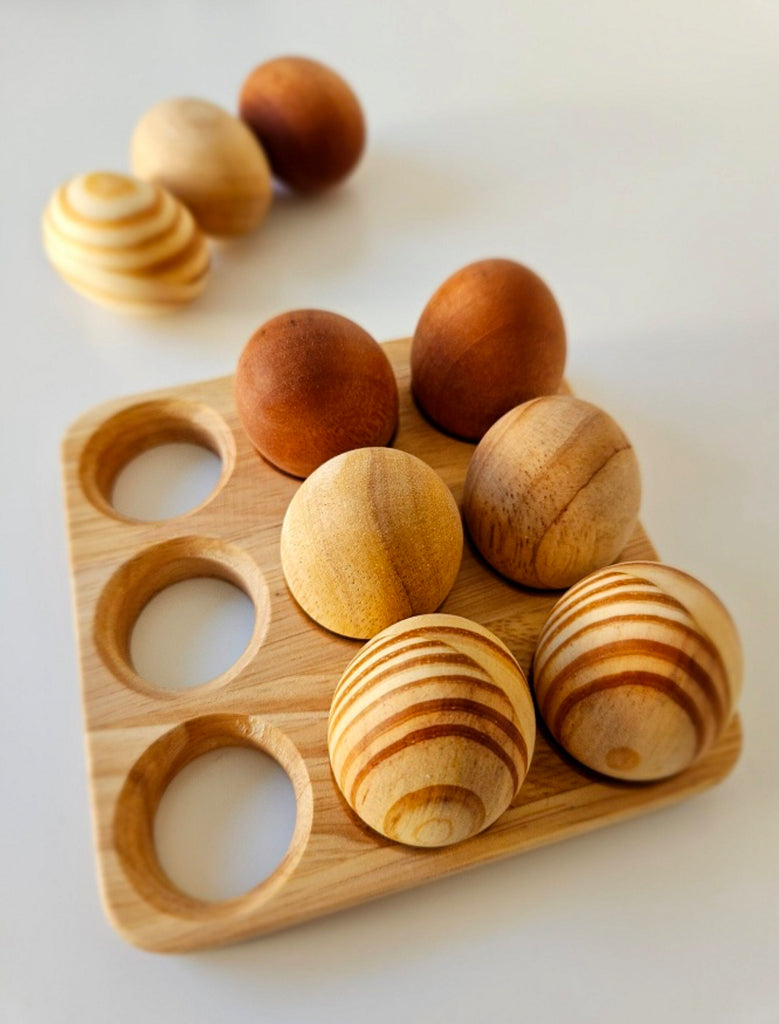 Qtoys | Natural Eggs with Tray