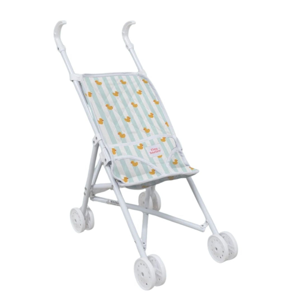 Tiny Harlow | Folding Doll Stroller - Blue Ducky