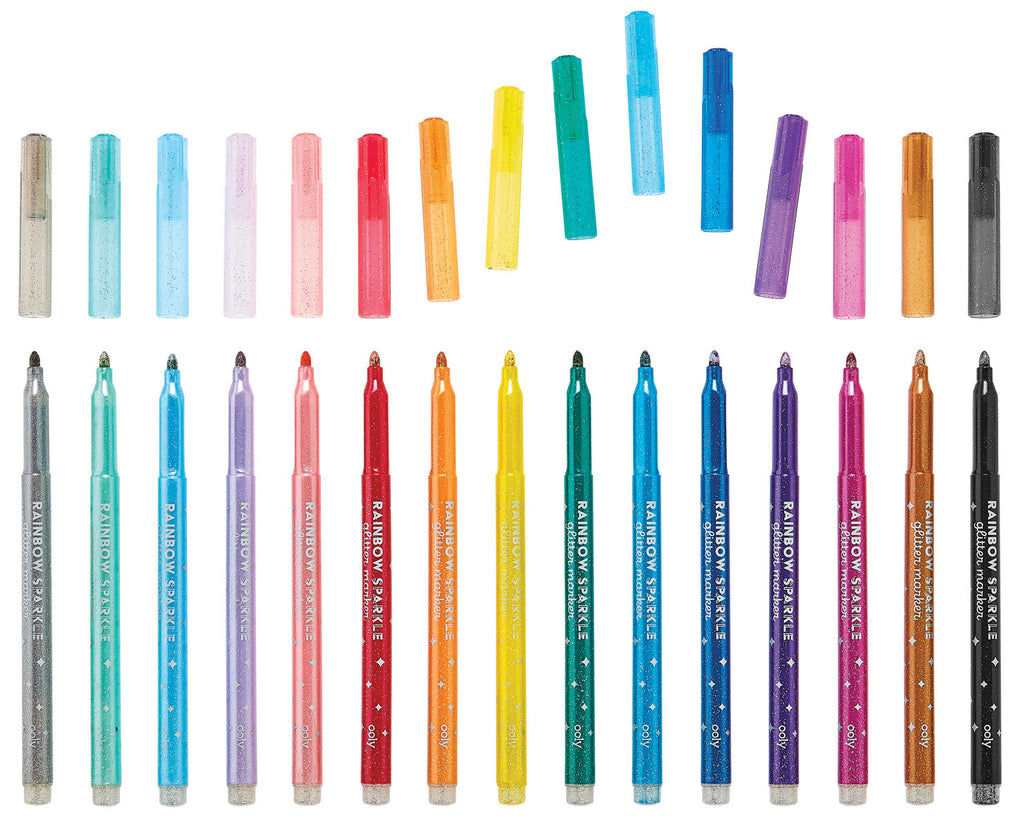 Ooly | Glitter Markers 15pk - Rainbow Sparkle
