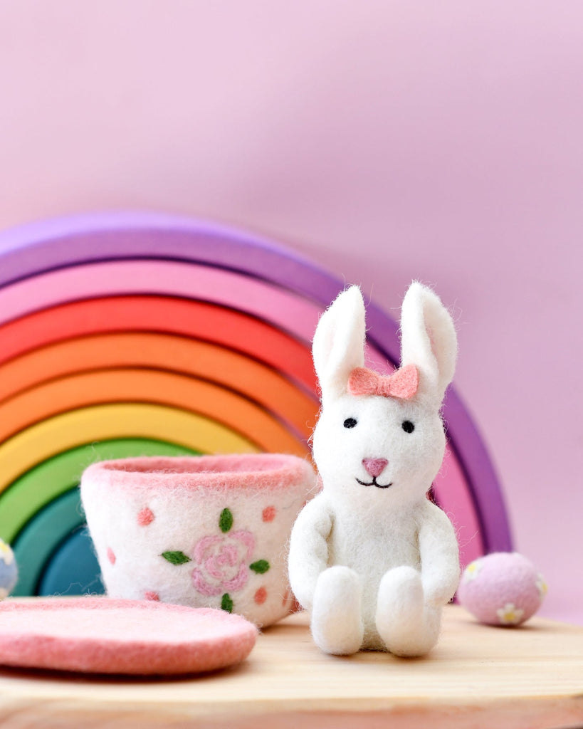 Tara Treasures | Felt Rabbit in Teacup