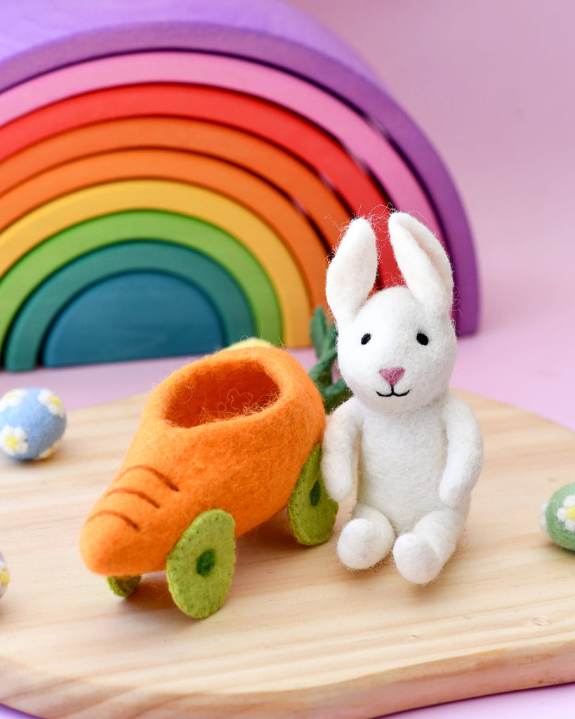 Tara Treasures | Felt Rabbit in Carrot Car